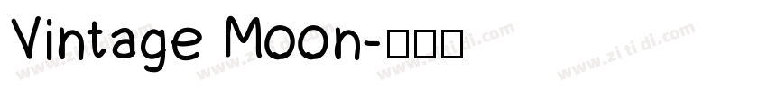 Vintage Moon字体转换